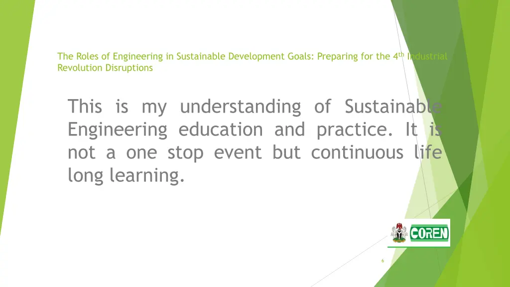 the roles of engineering in sustainable 4