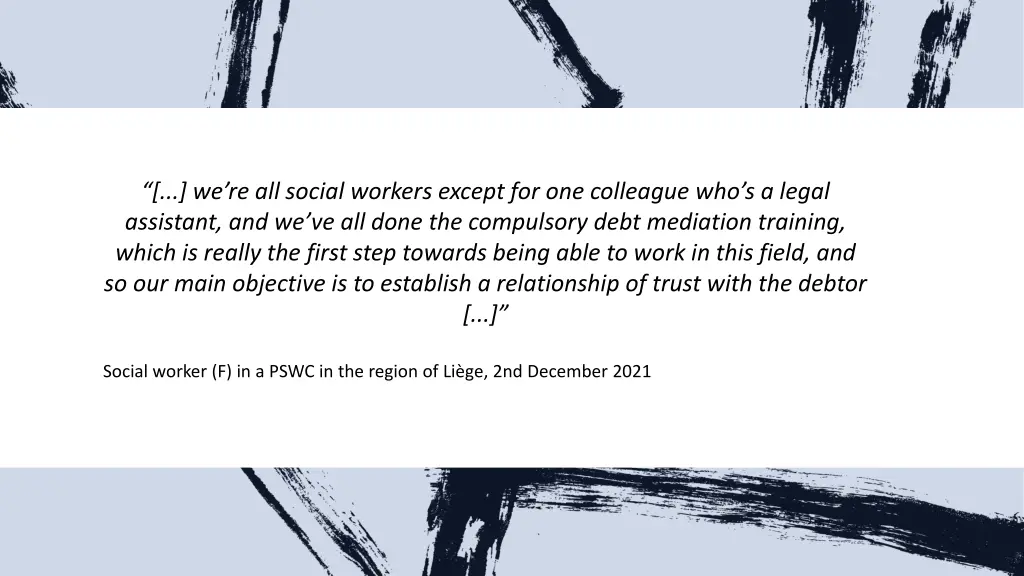 we re all social workers except for one colleague