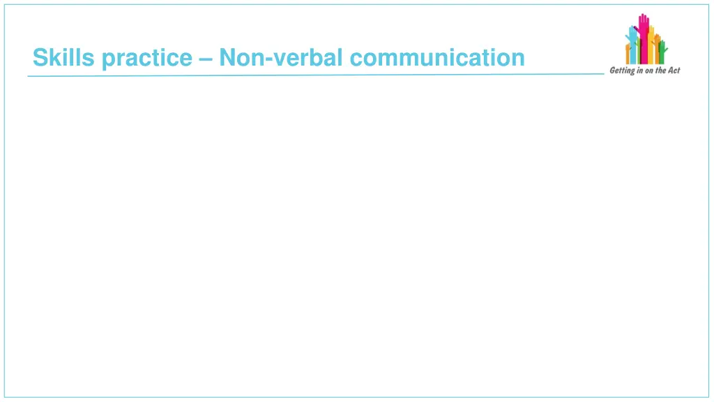 skills practice non verbal communication