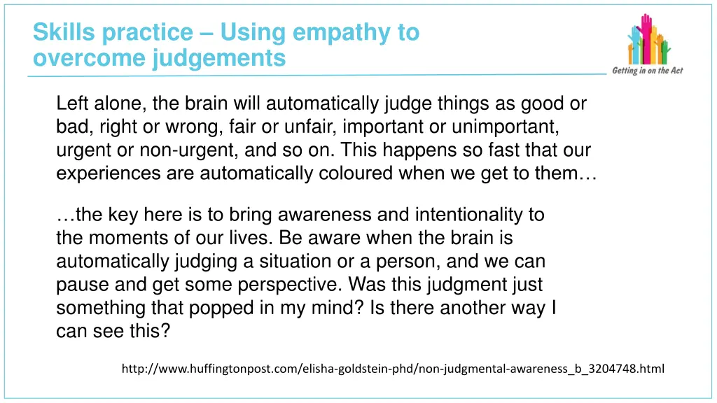 skills practice using empathy to overcome