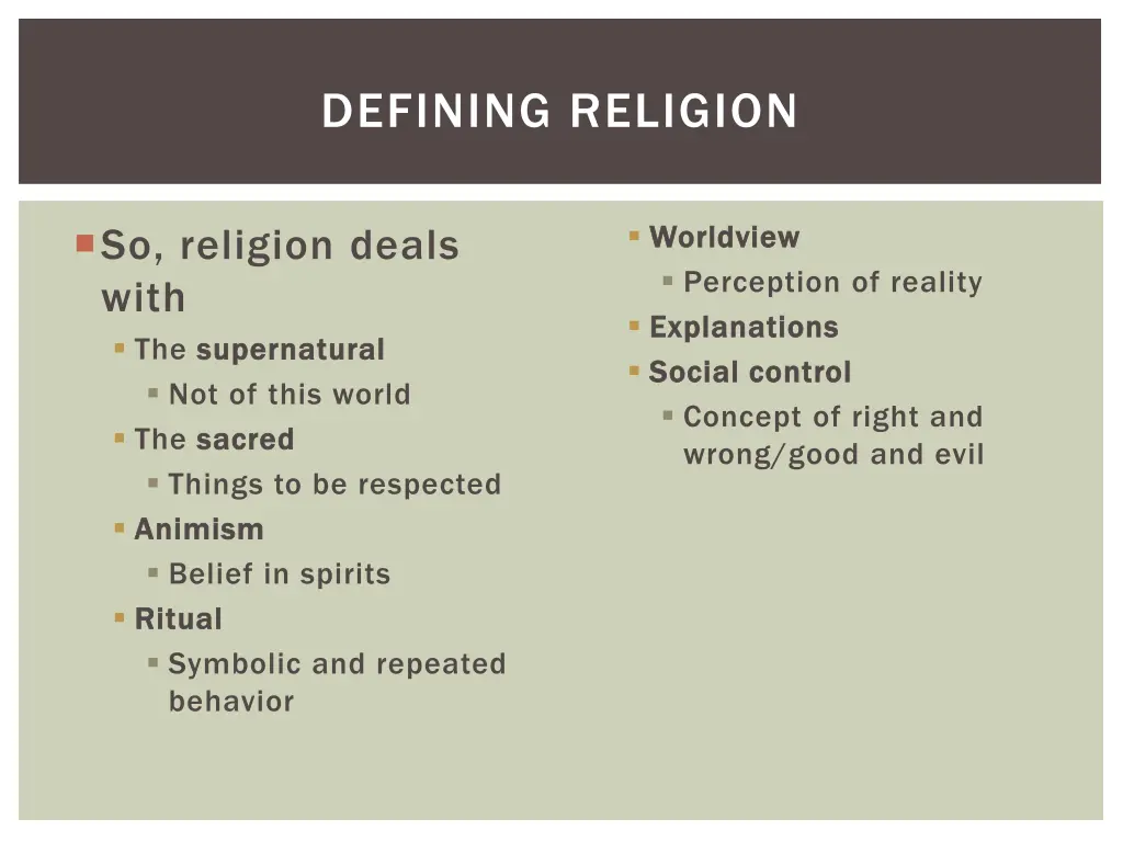 defining religion 2