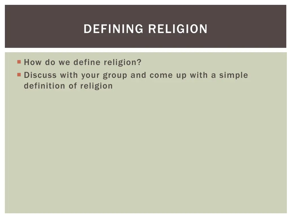 defining religion