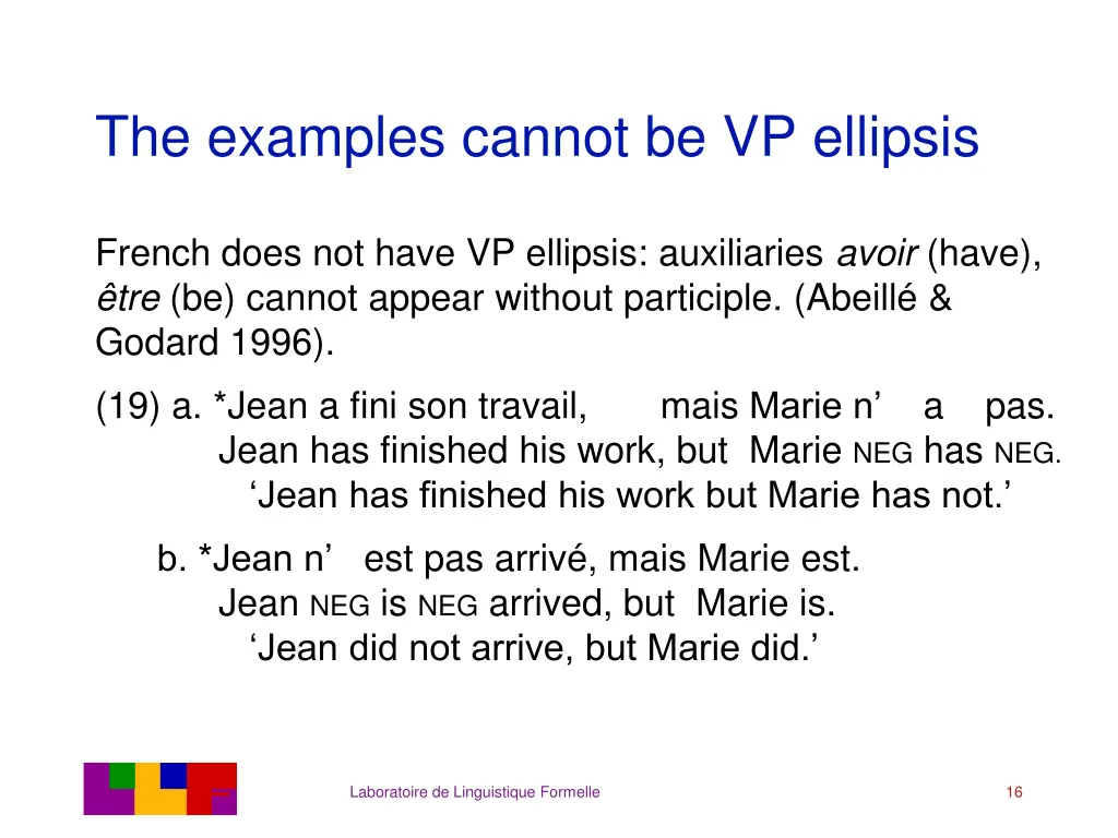 the examples cannot be vp ellipsis 1