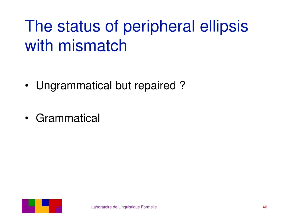 the status of peripheral ellipsis with mismatch