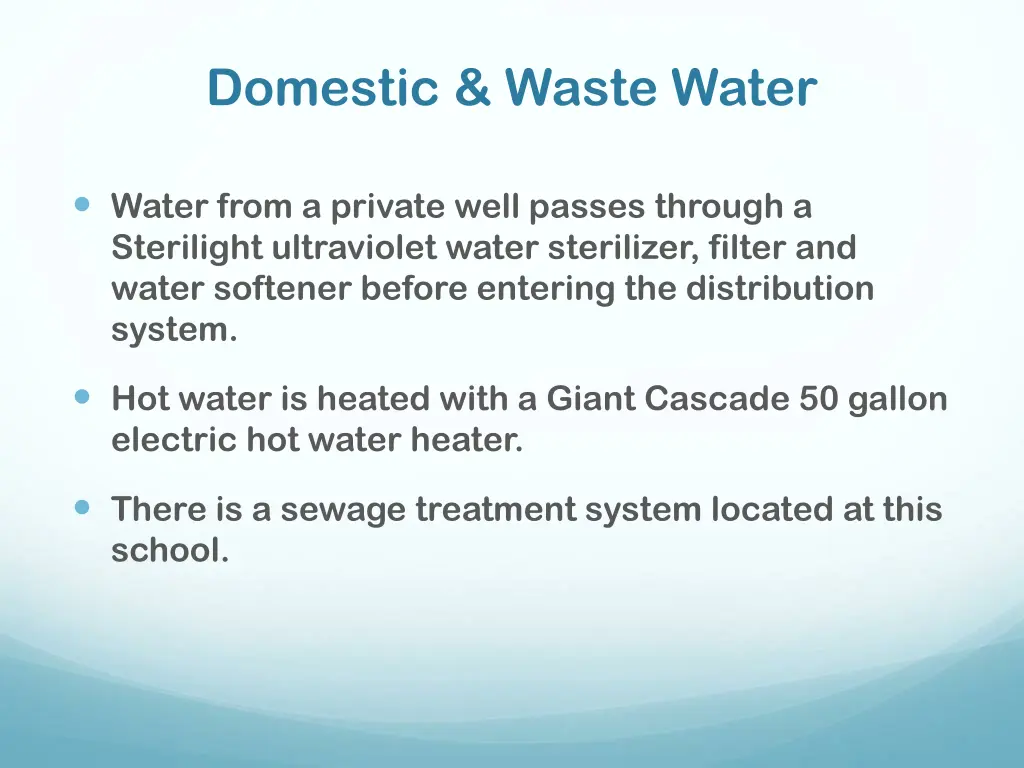 domestic waste water