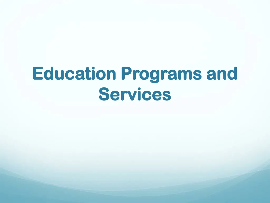 education programs and education programs