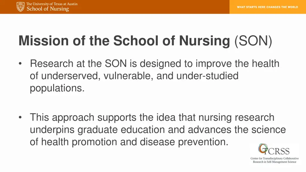 mission of the school of nursing son