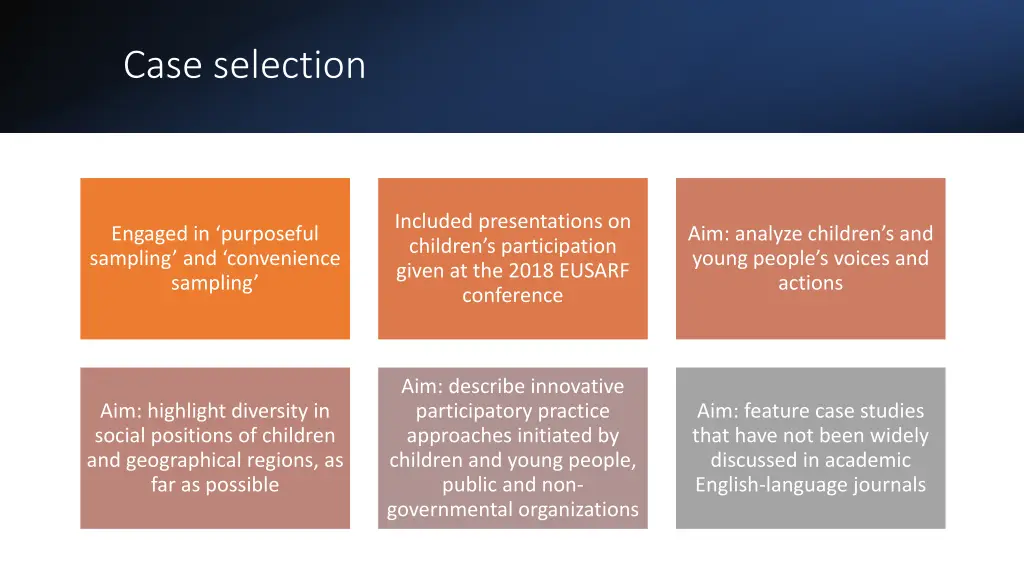 case selection