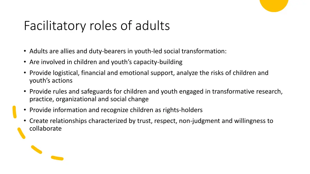 facilitatory roles of adults