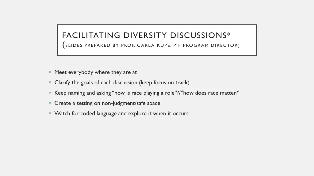 facilitating diversity discussions slides