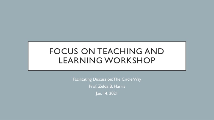 focus on teaching and learning workshop