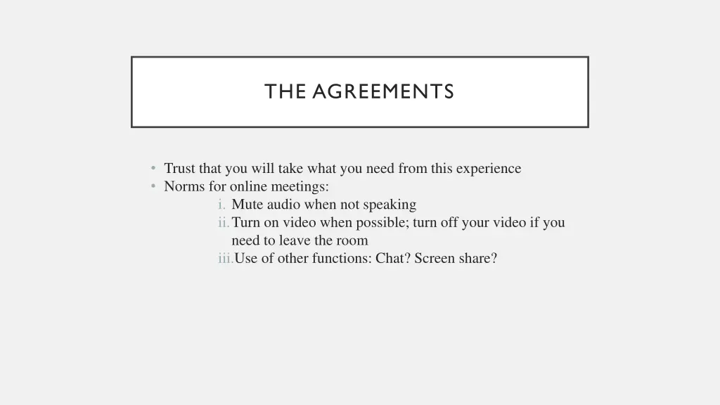 the agreements 1