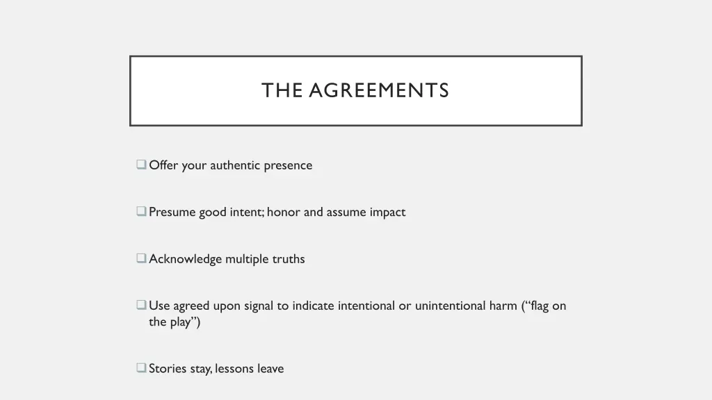 the agreements