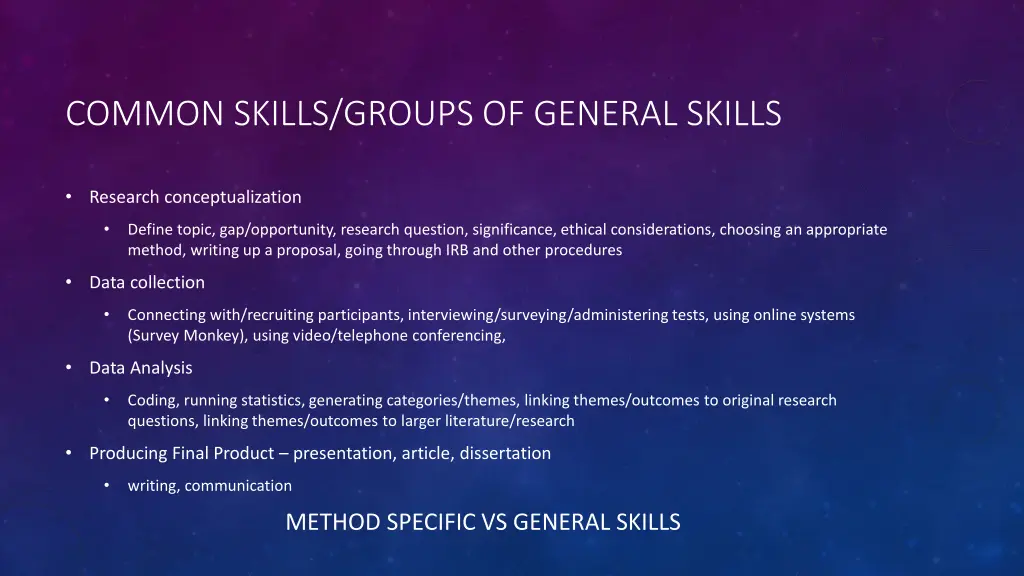 common skills groups of general skills