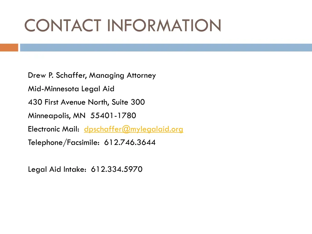 contact information