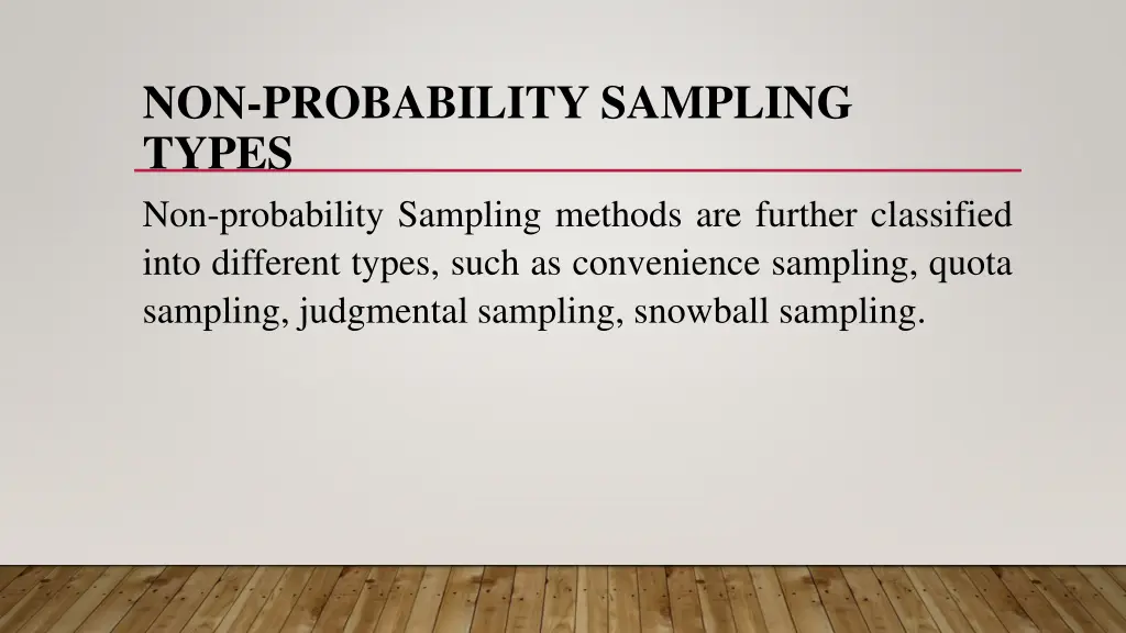 non probability sampling types non probability