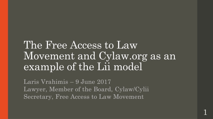 the free access to law movement and cylaw