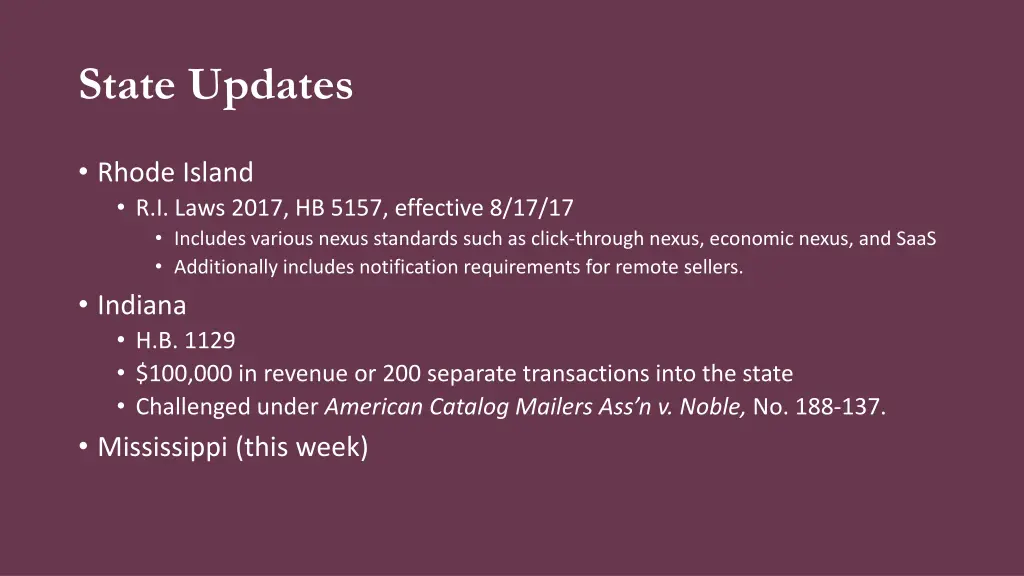 state updates 4