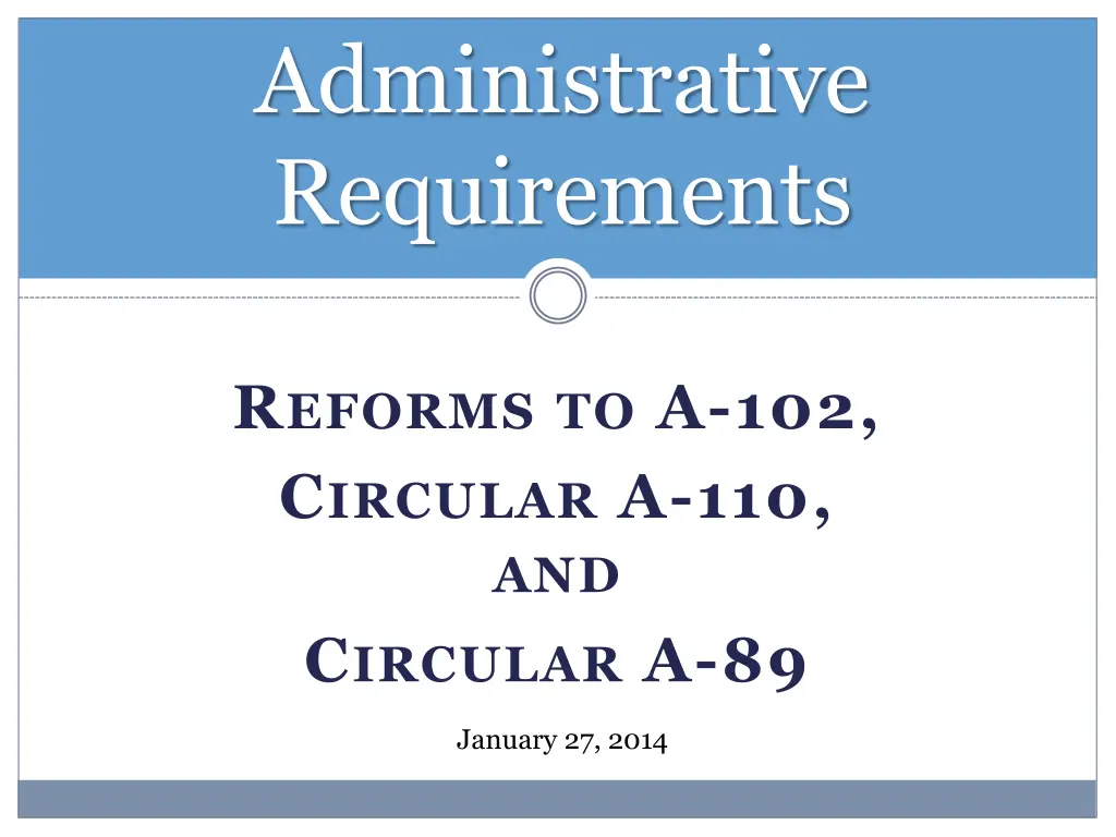 administrative requirements