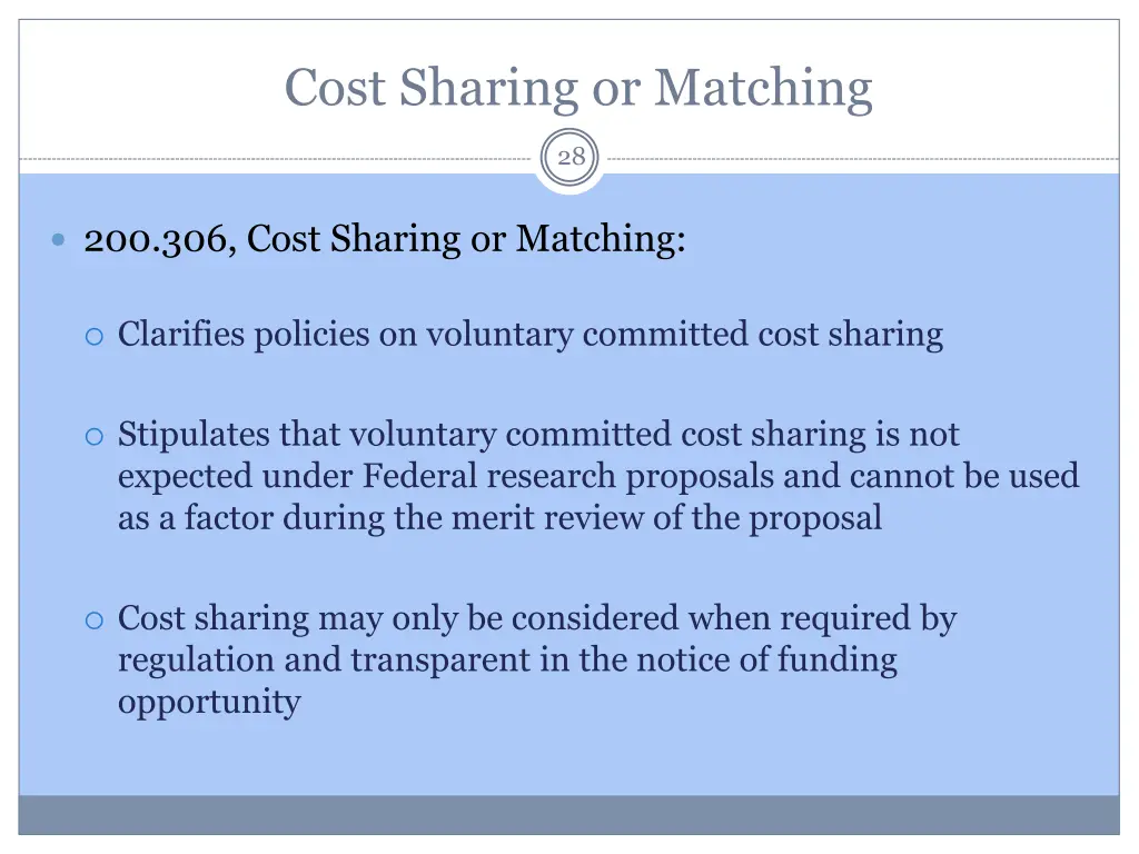 cost sharing or matching