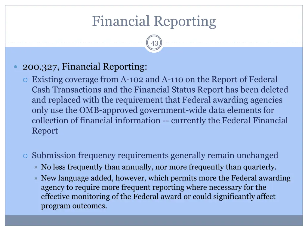 financial reporting