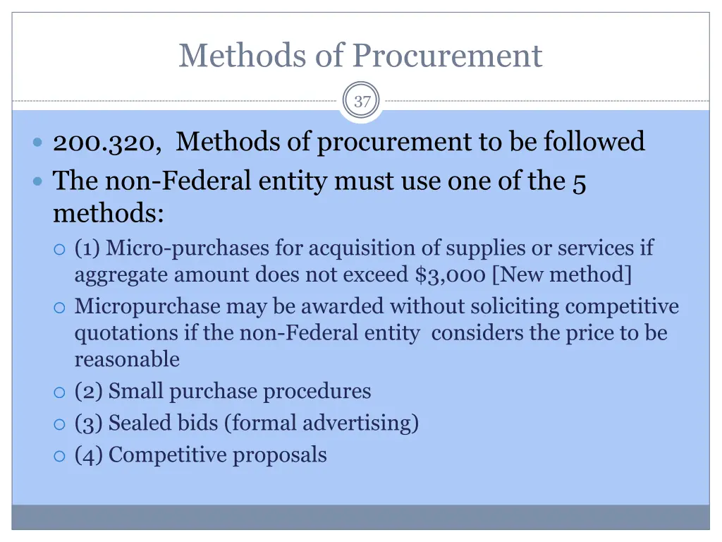 methods of procurement