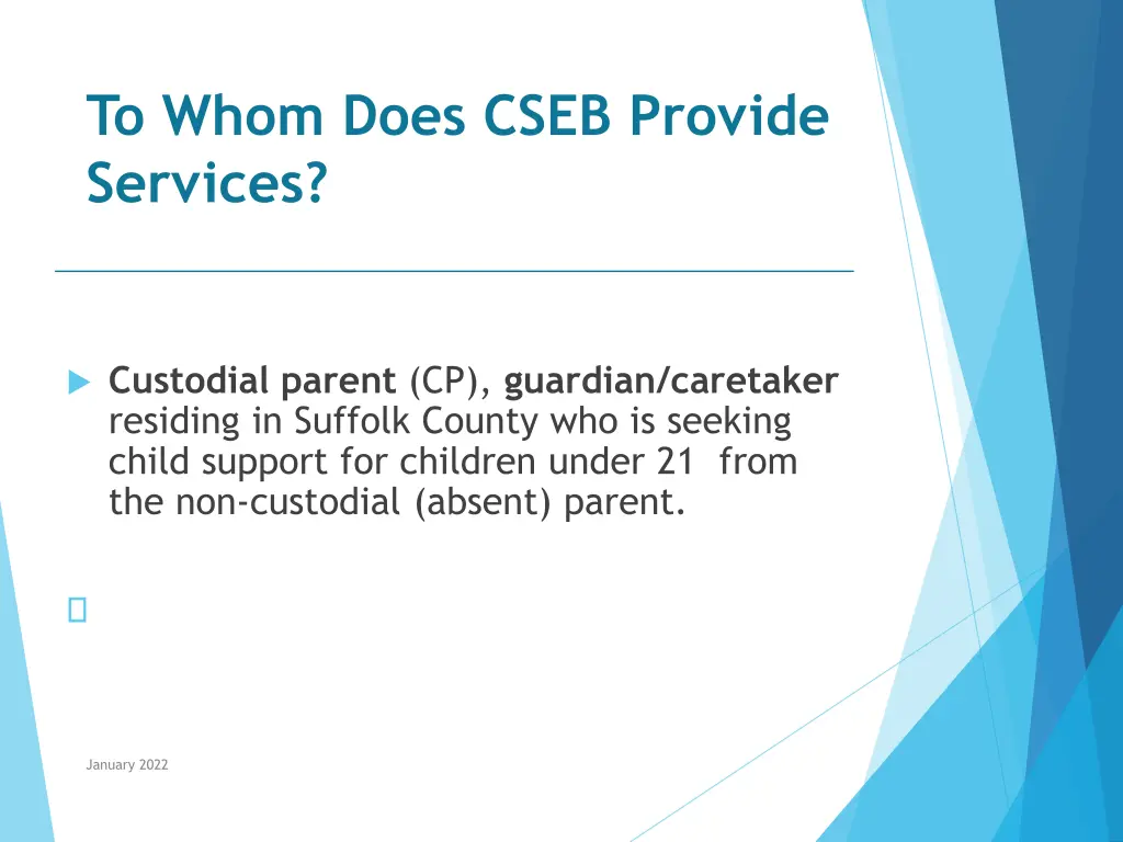 to whom does cseb provide services