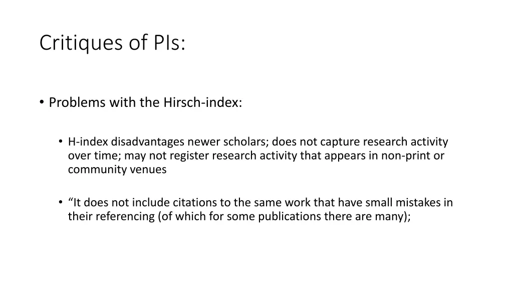 critiques of pis 3