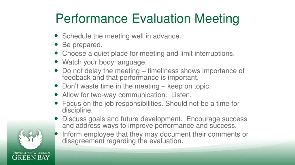 performance evaluation meeting