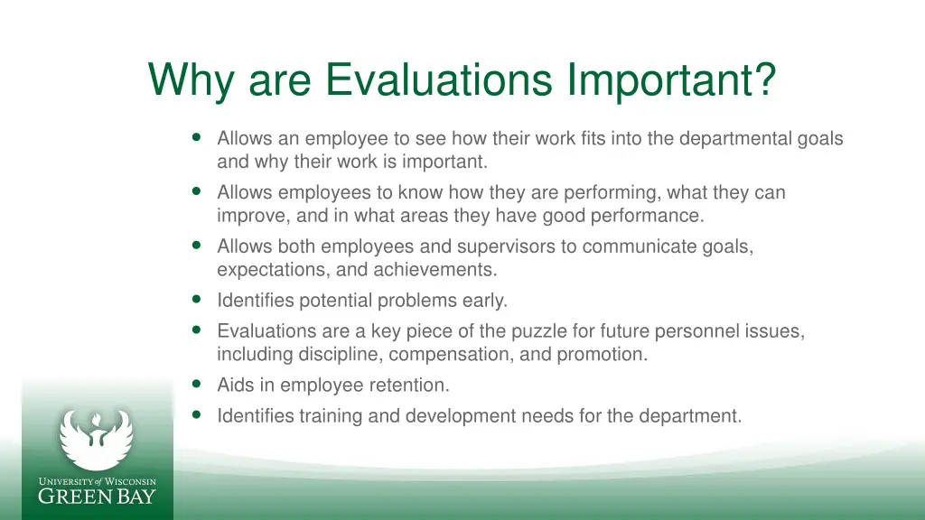 why are evaluations important