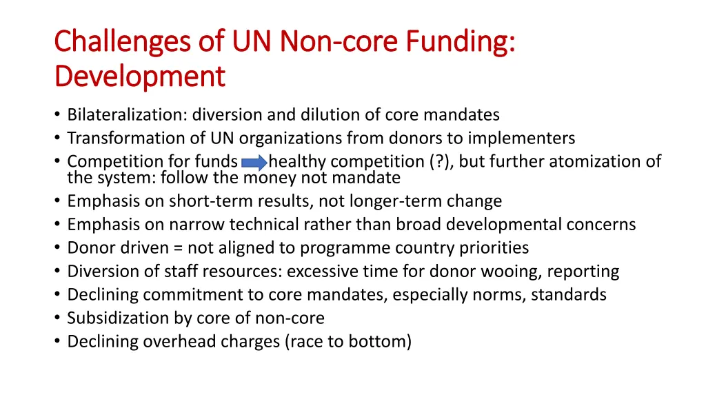 challenges of un non challenges of un non core