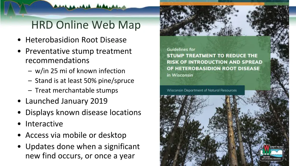 hrd online web map heterobasidion root disease