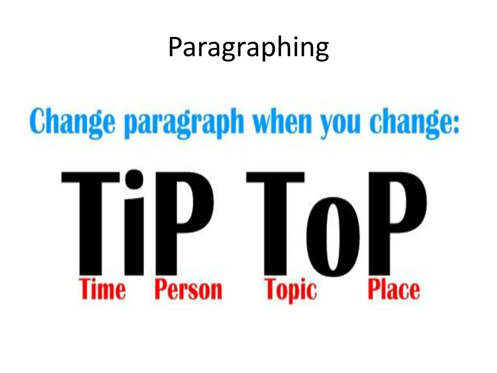 paragraphing