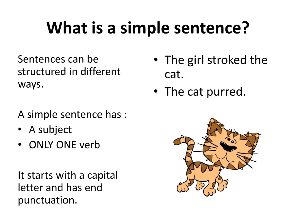 what is a simple sentence