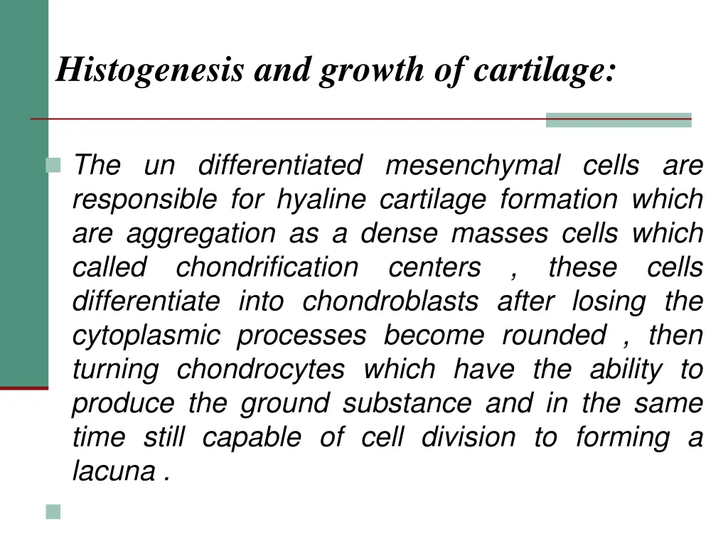 histogenesis and growth of cartilage