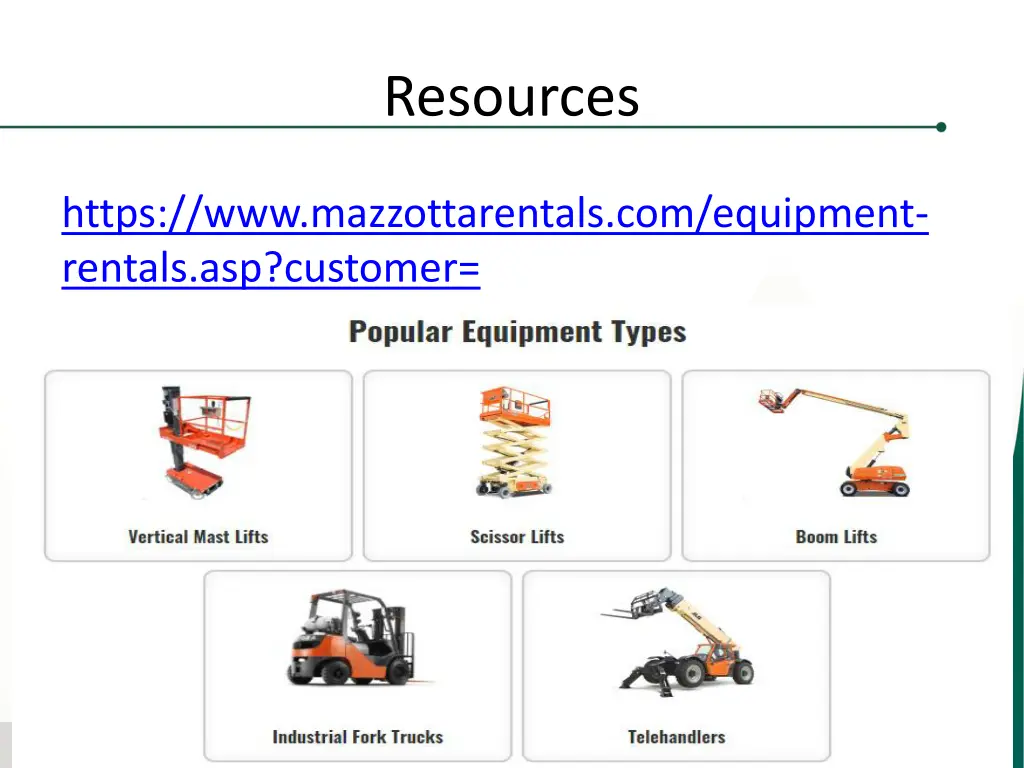 resources