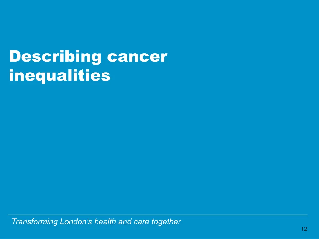 describing cancer inequalities