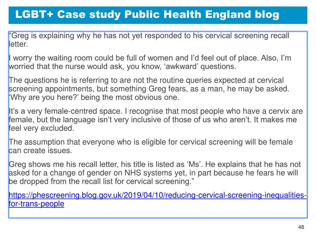 lgbt case study public health england blog