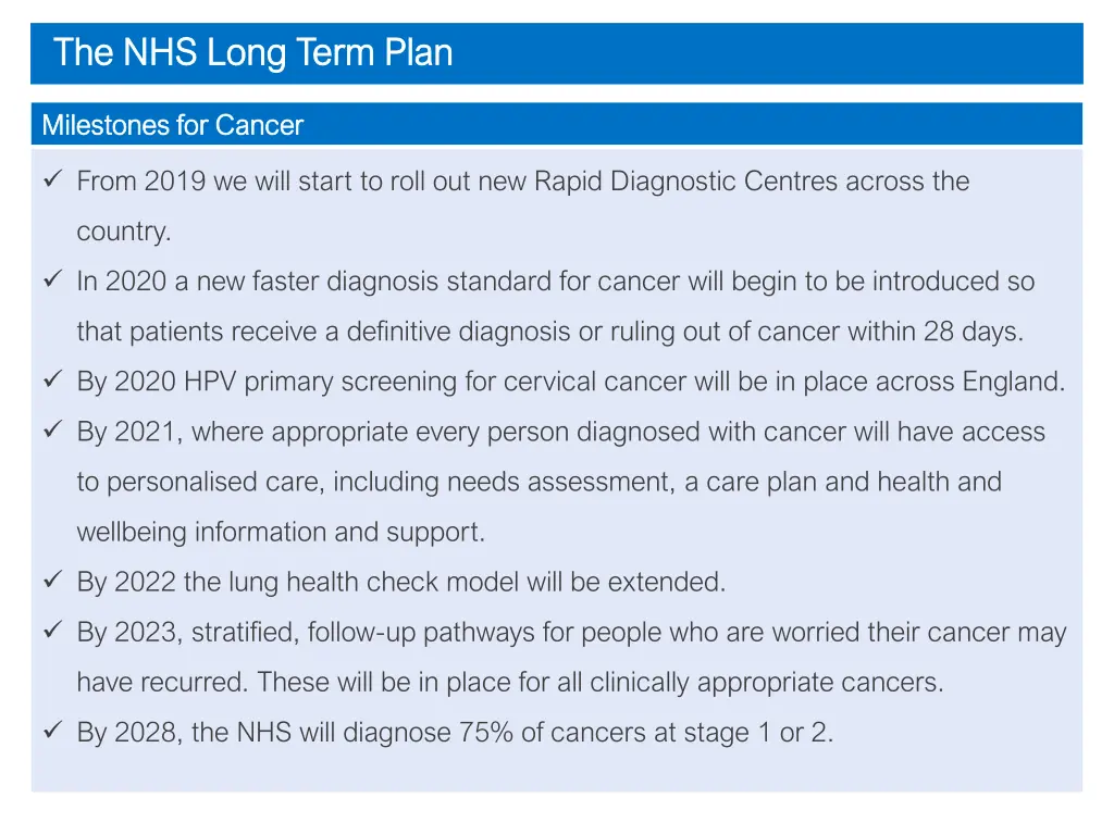 the nhs long term plan the nhs long term plan