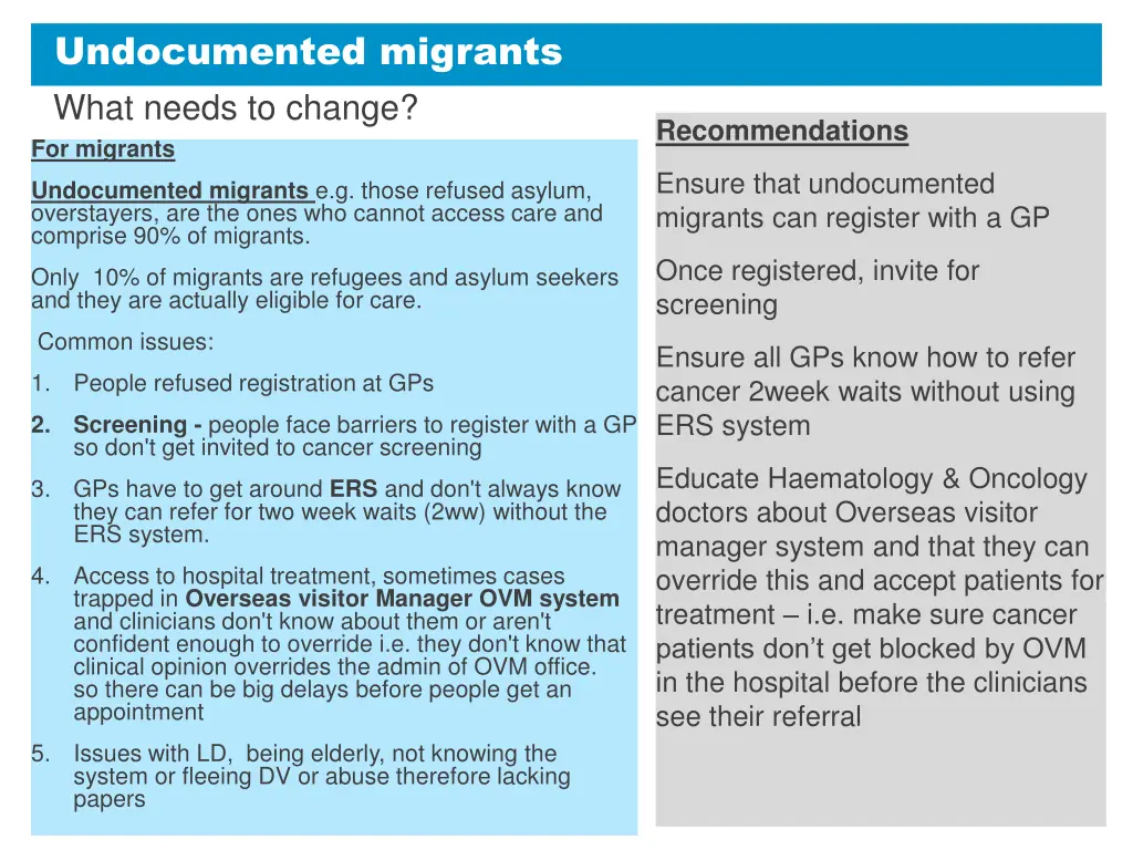 undocumented migrants what needs to change