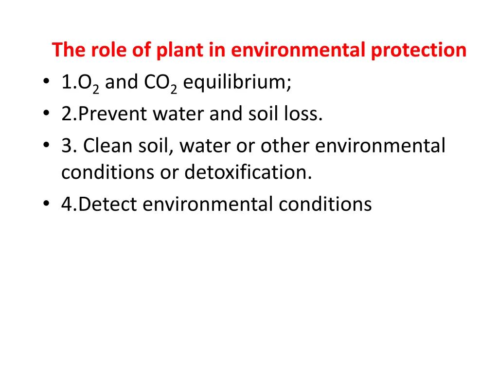 the role of plant in environmental protection