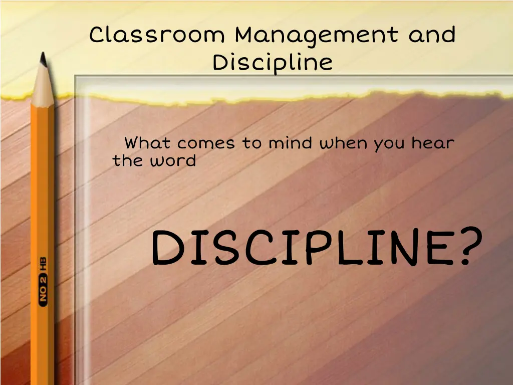 classroom management and discipline