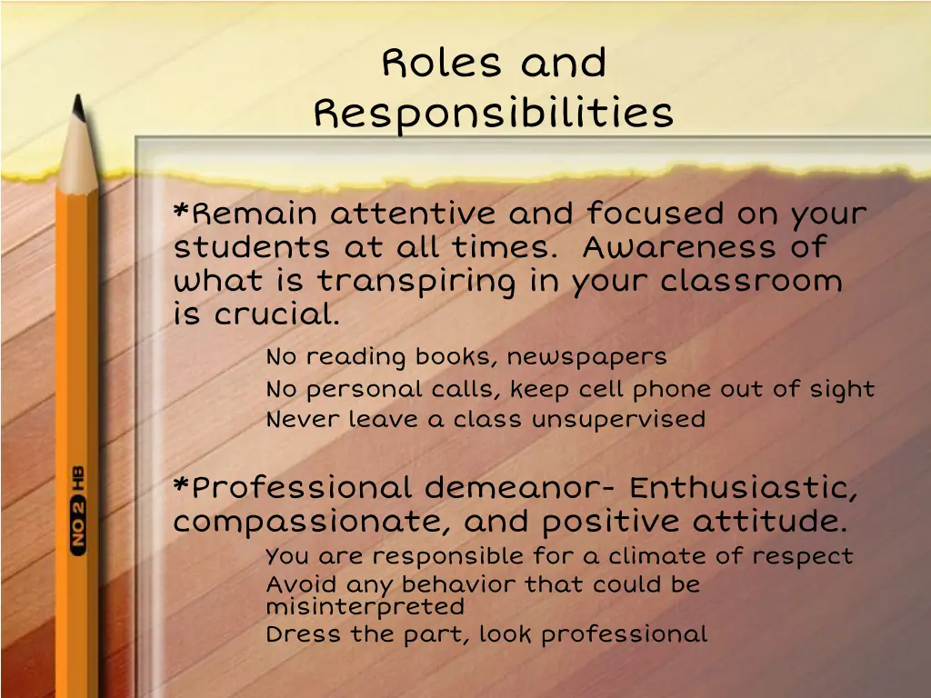 roles and responsibilities