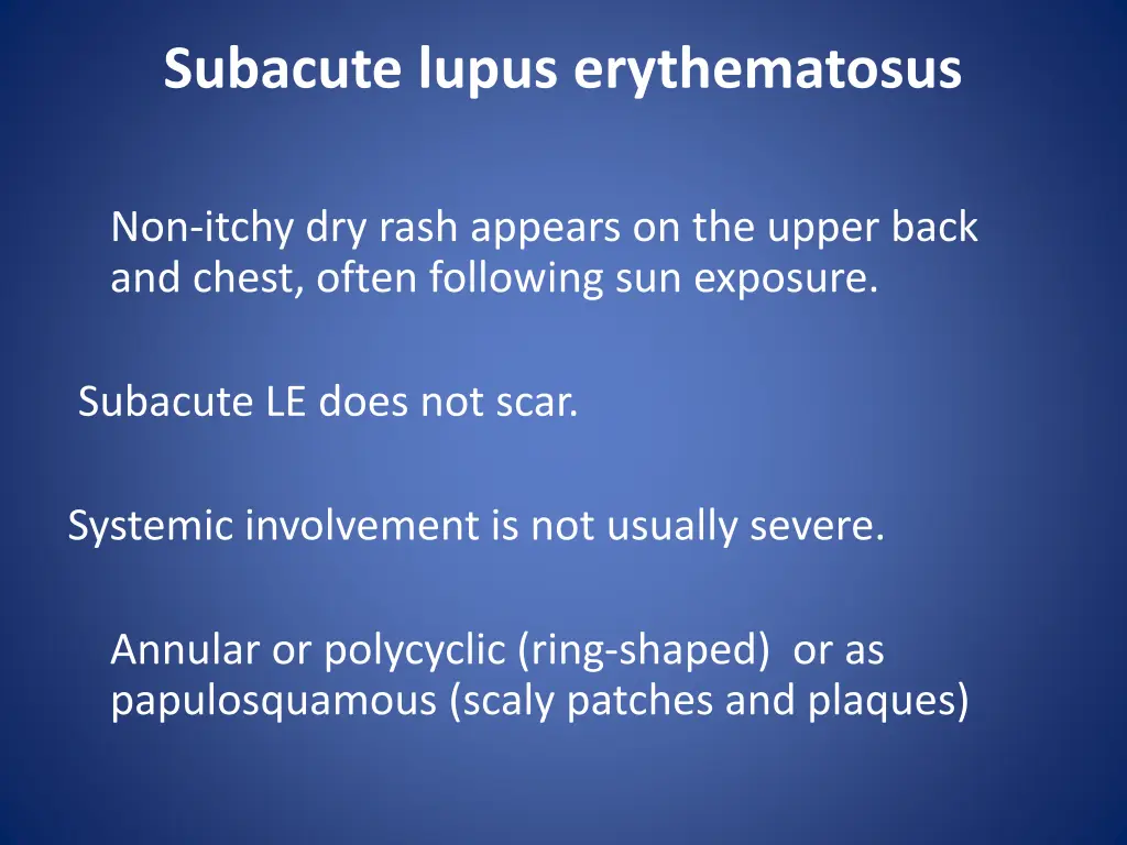 subacute lupus erythematosus