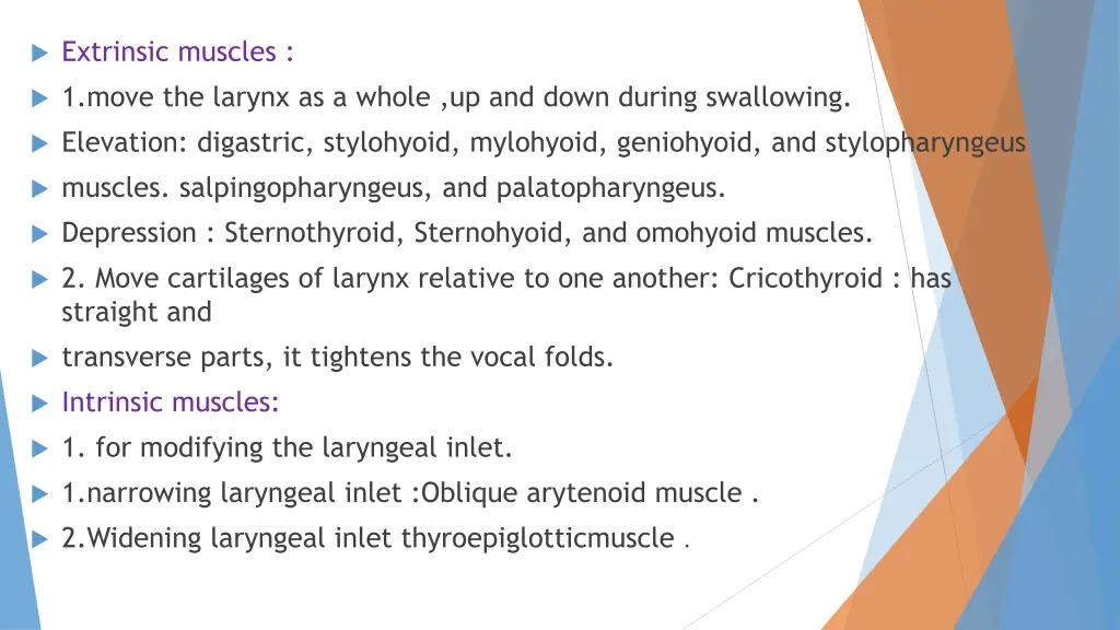 extrinsic muscles