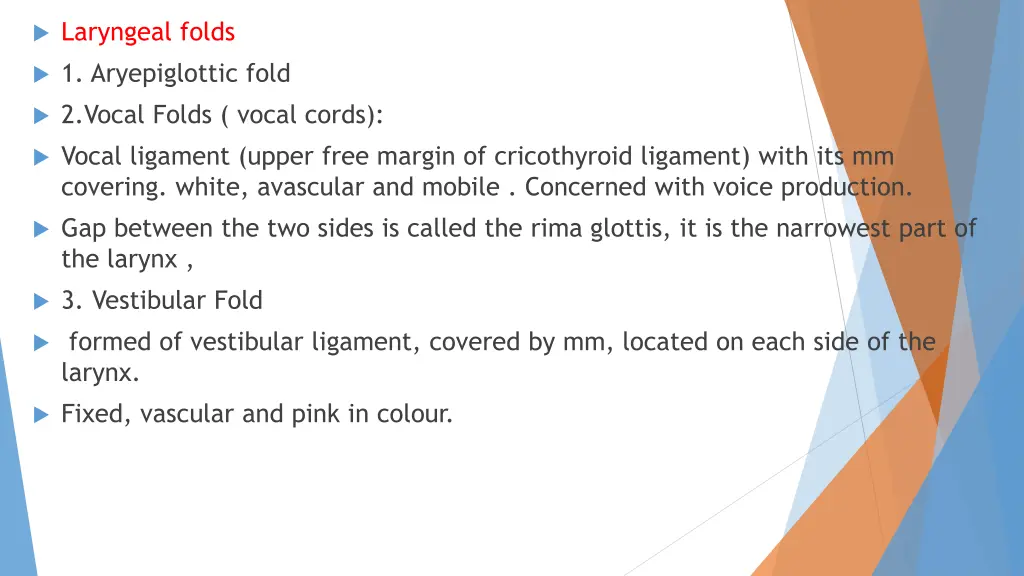 laryngeal folds