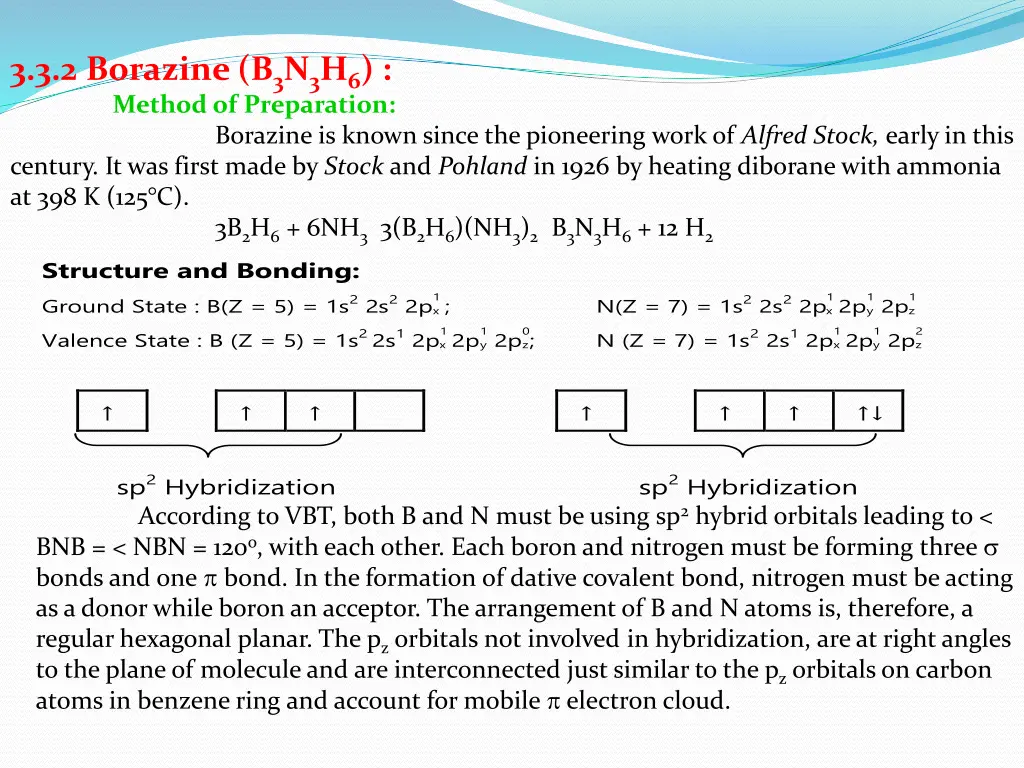 3 3 2 borazine b 3 n 3 h 6 method of preparation