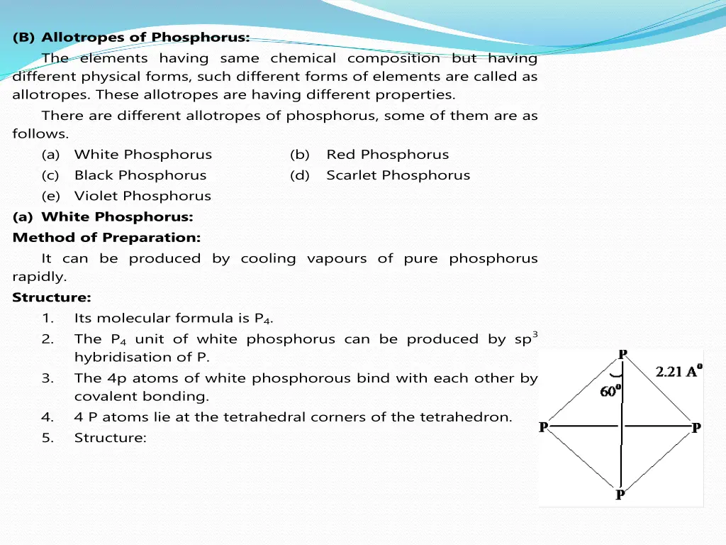 b allotropes of phosphorus the elements having