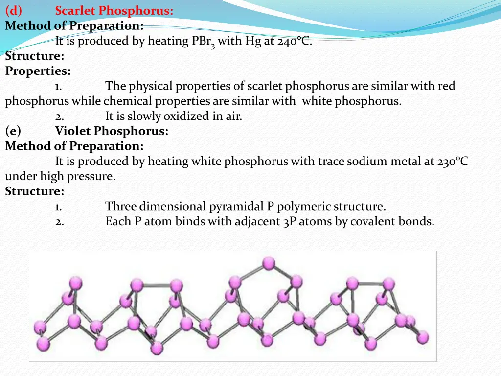 d method of preparation it is produced by heating