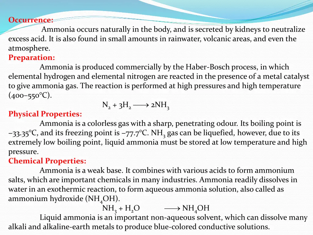 occurrence excess acid it is also found in small